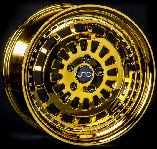 JNC 046 - Platinum Gold w/ Chrome Rivets