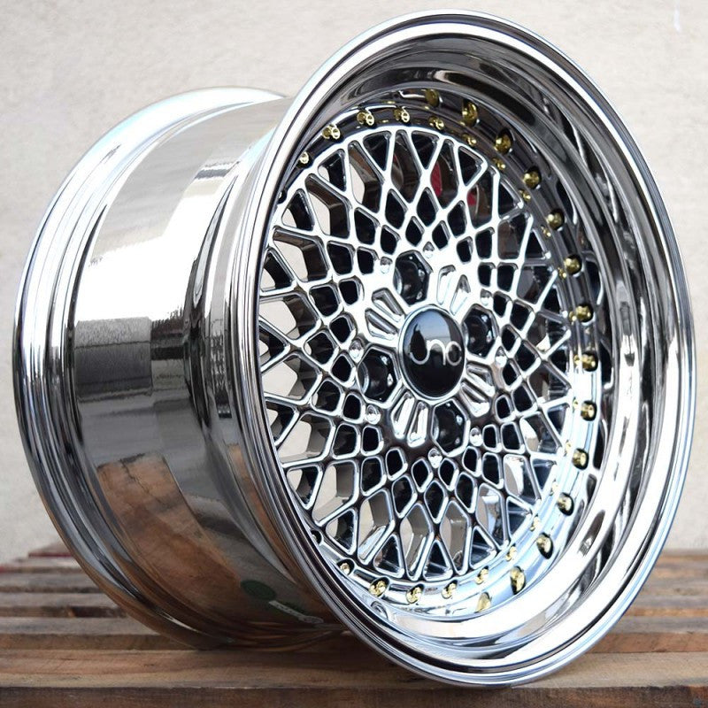 JNC 045 - Platinum w/ Gold Rivets