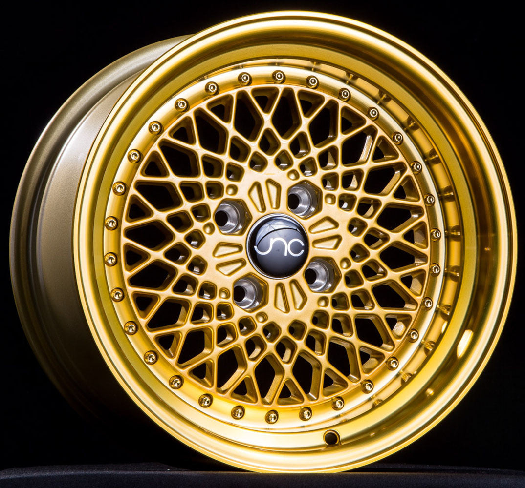JNC 045 - Transparent Gold w/ Gold Rivets