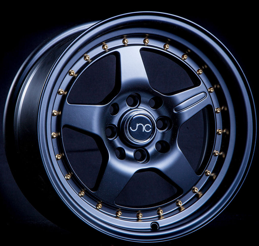 JNC 009 - Matte Black w/ Gold Rivets