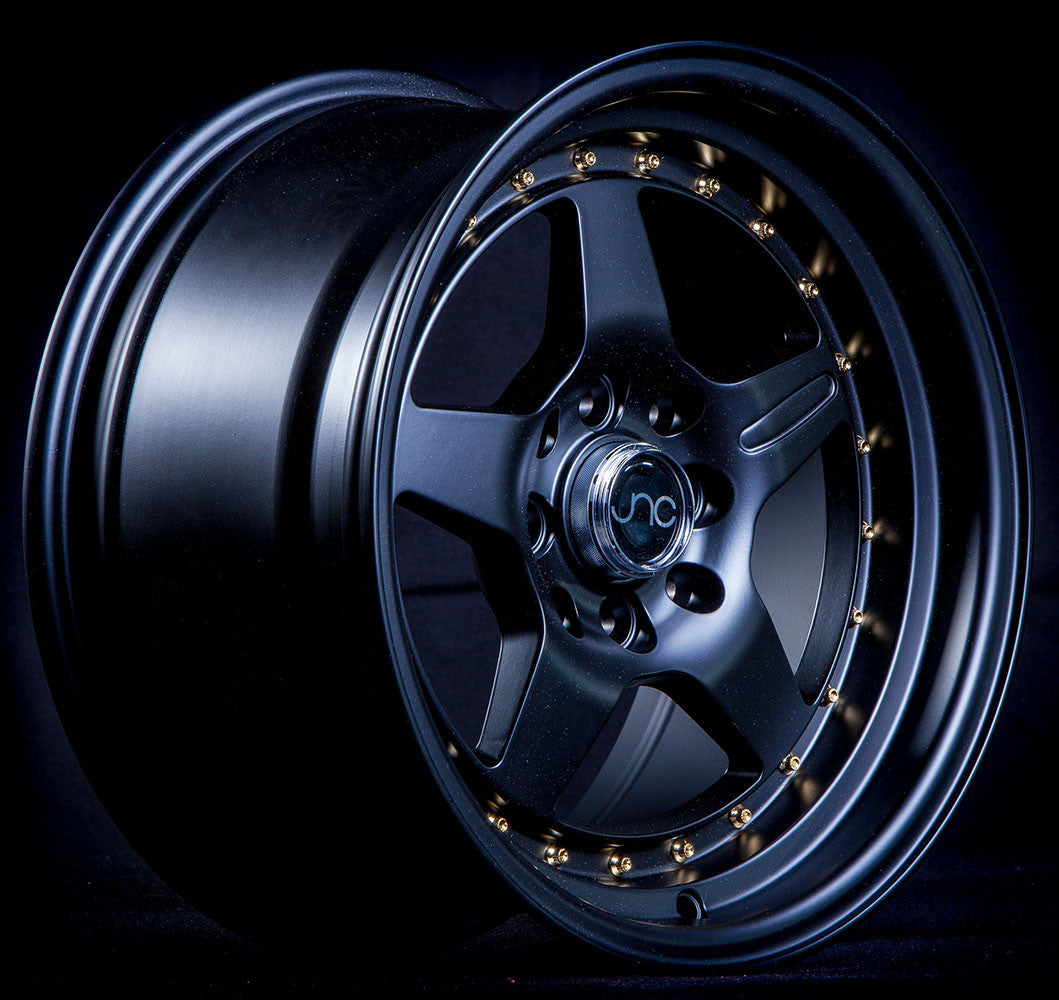 JNC 009 - Matte Black w/ Gold Rivets