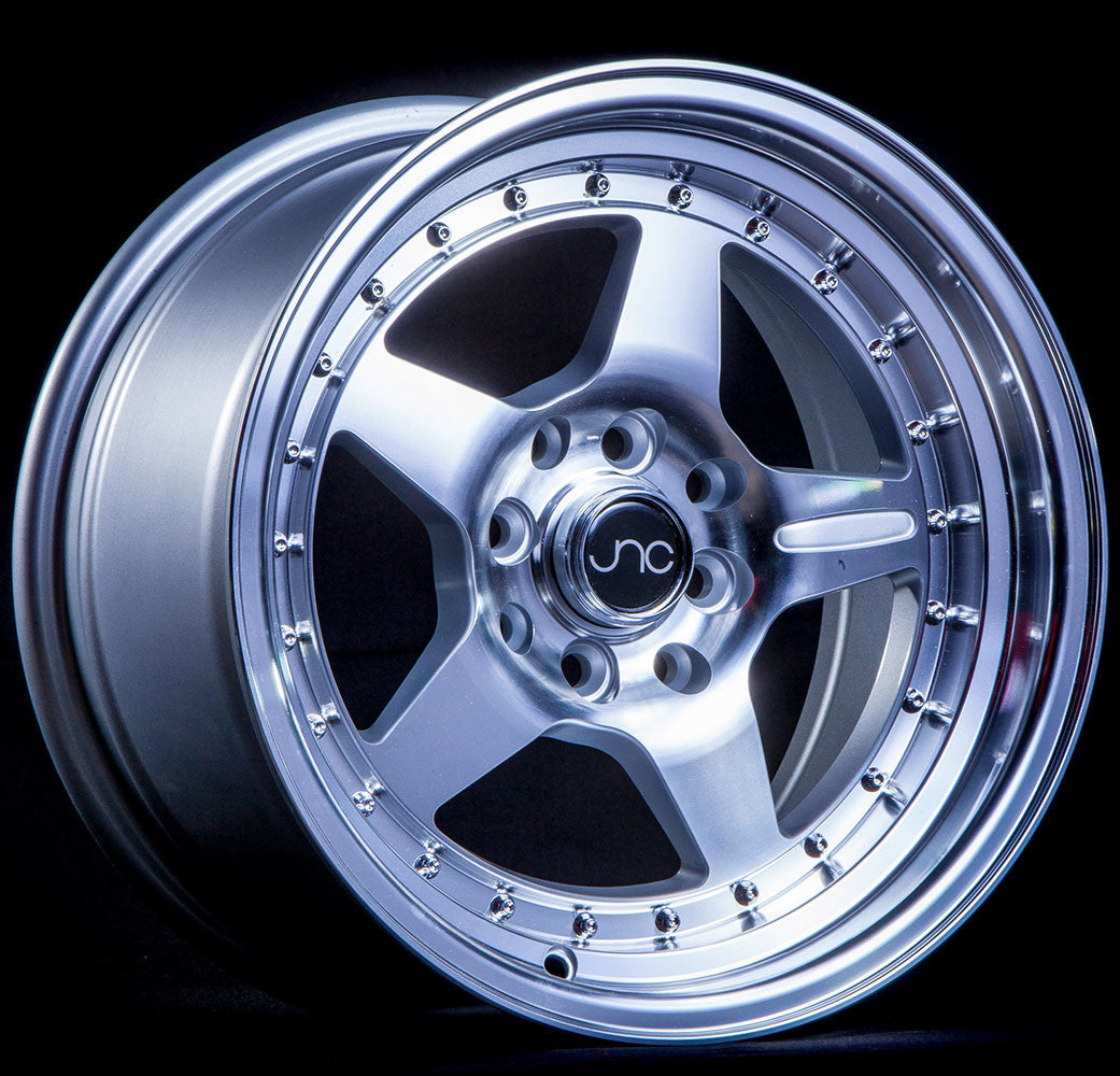 JNC 009 - Silver Machined Face w/ Chrome Rivets