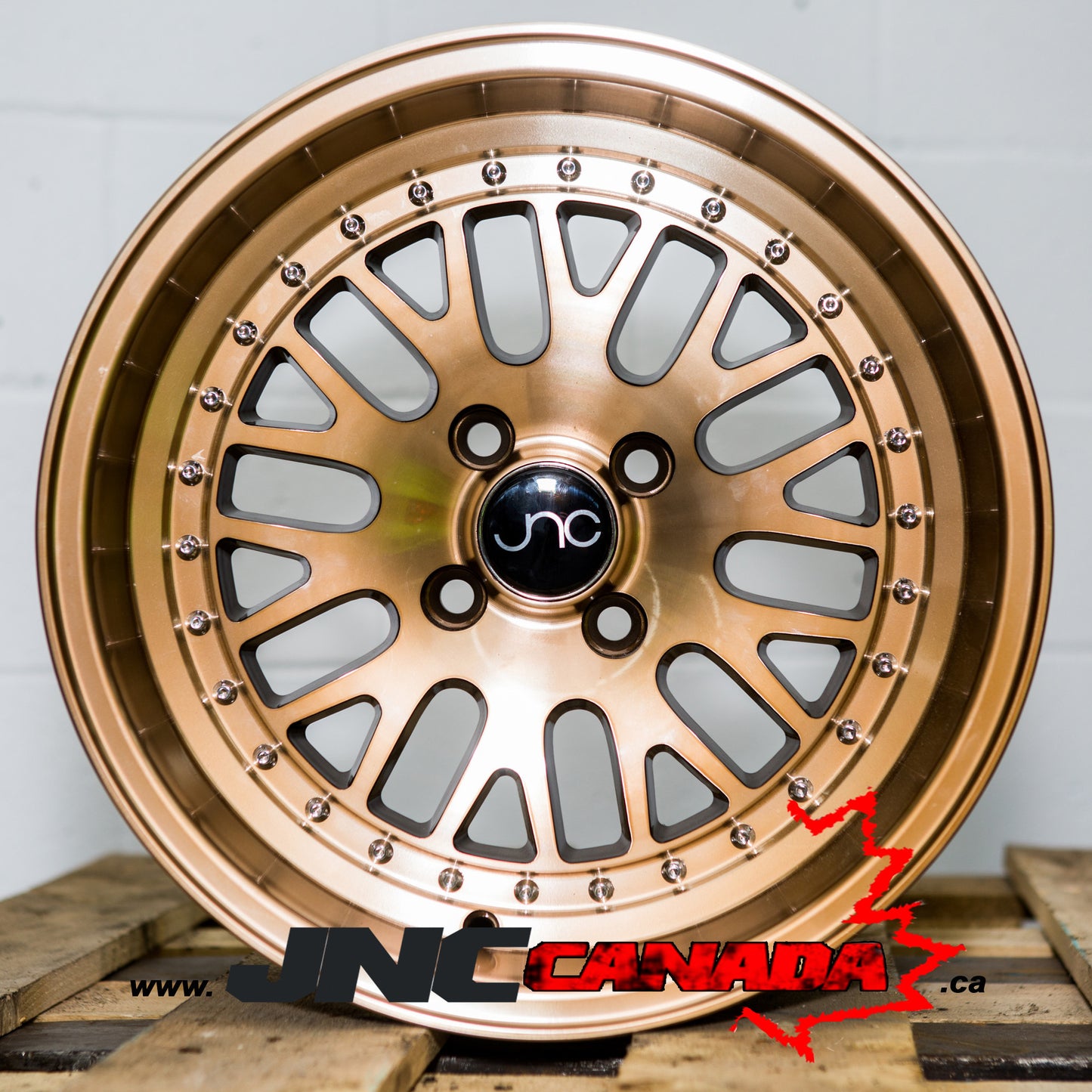 JNC 001 - Transparent Bronze w/ Chrome Rivets