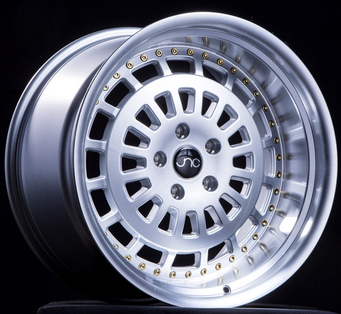 JNC 046 - Silver Machined Lip w/ Gold Rivets