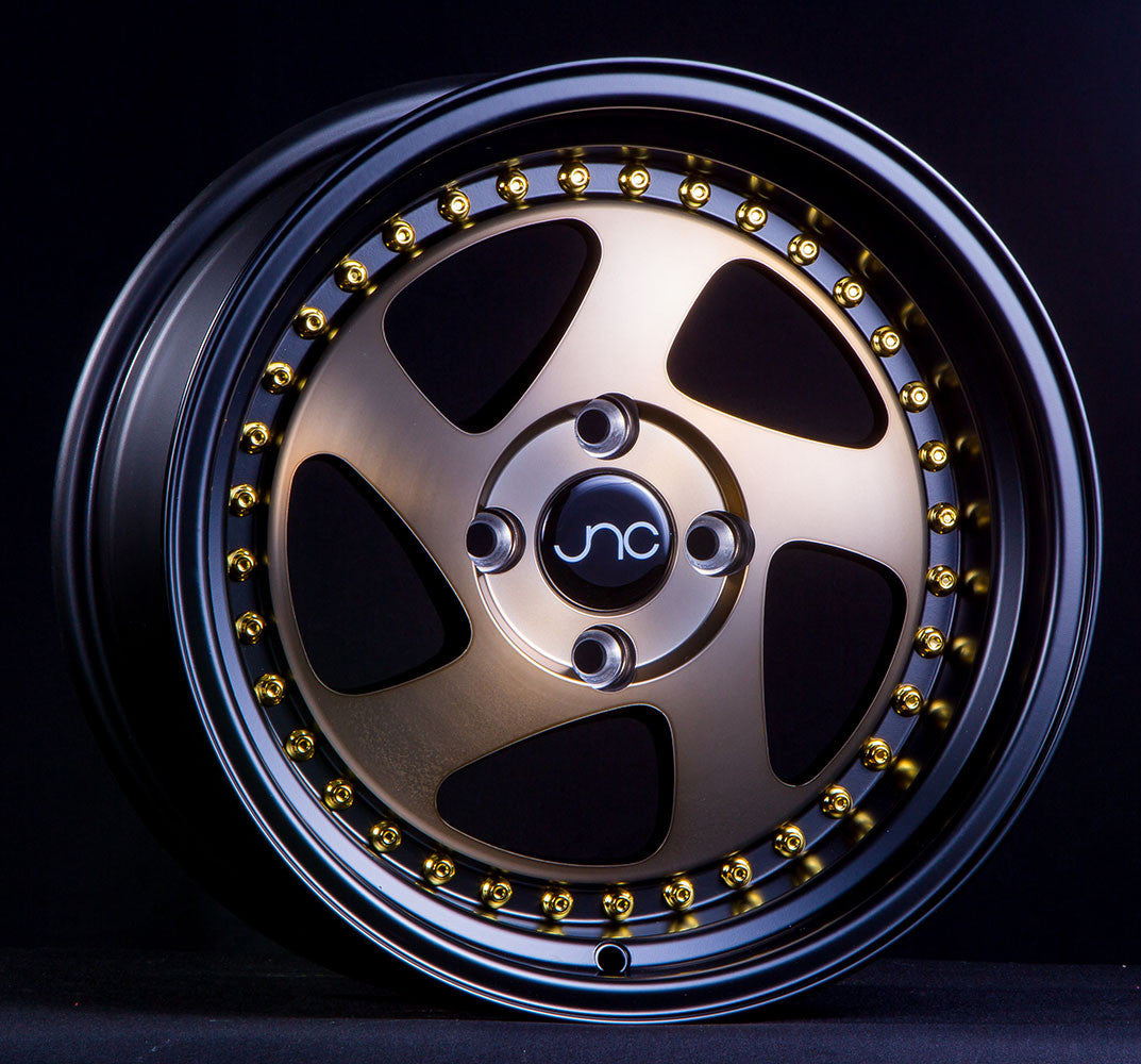 JNC 034 - Matte Bronze w/ Black Lip & Gold Rivets
