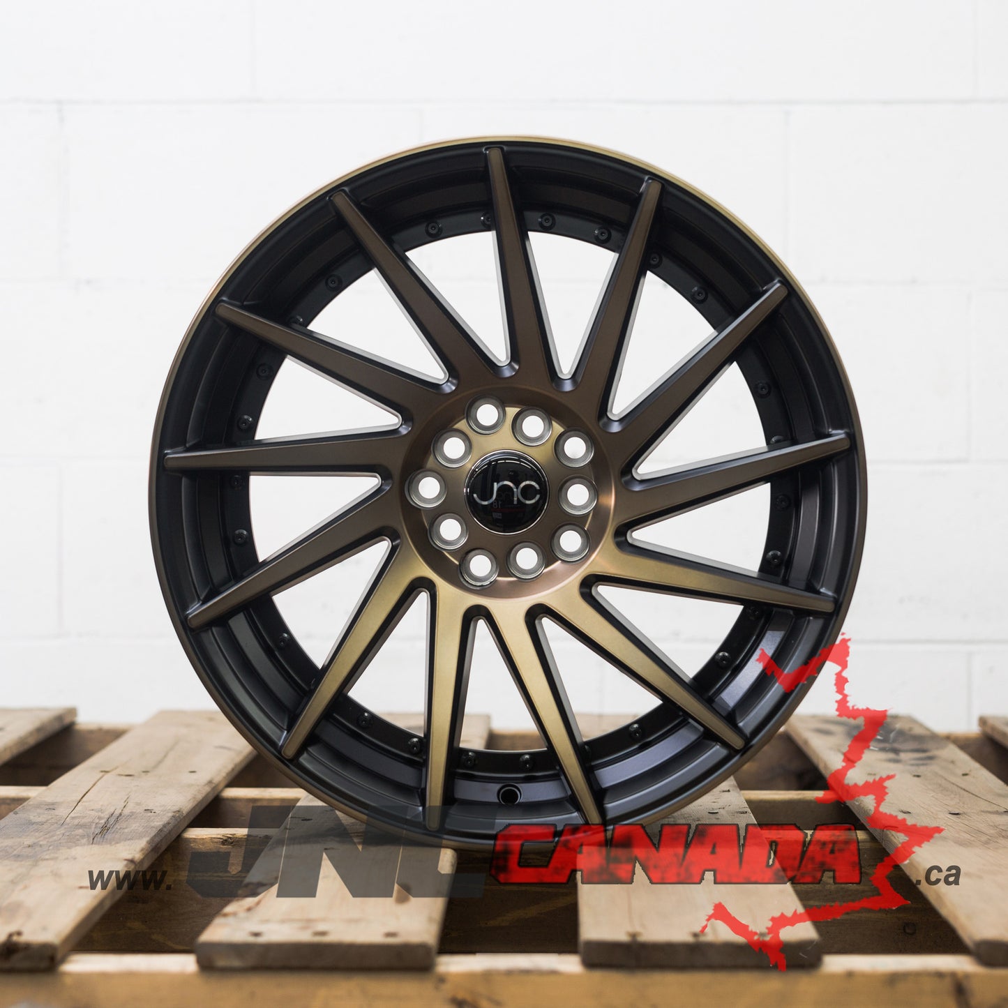 JNC 051 - Matte Black w/ Bronze Face & Black Rivets