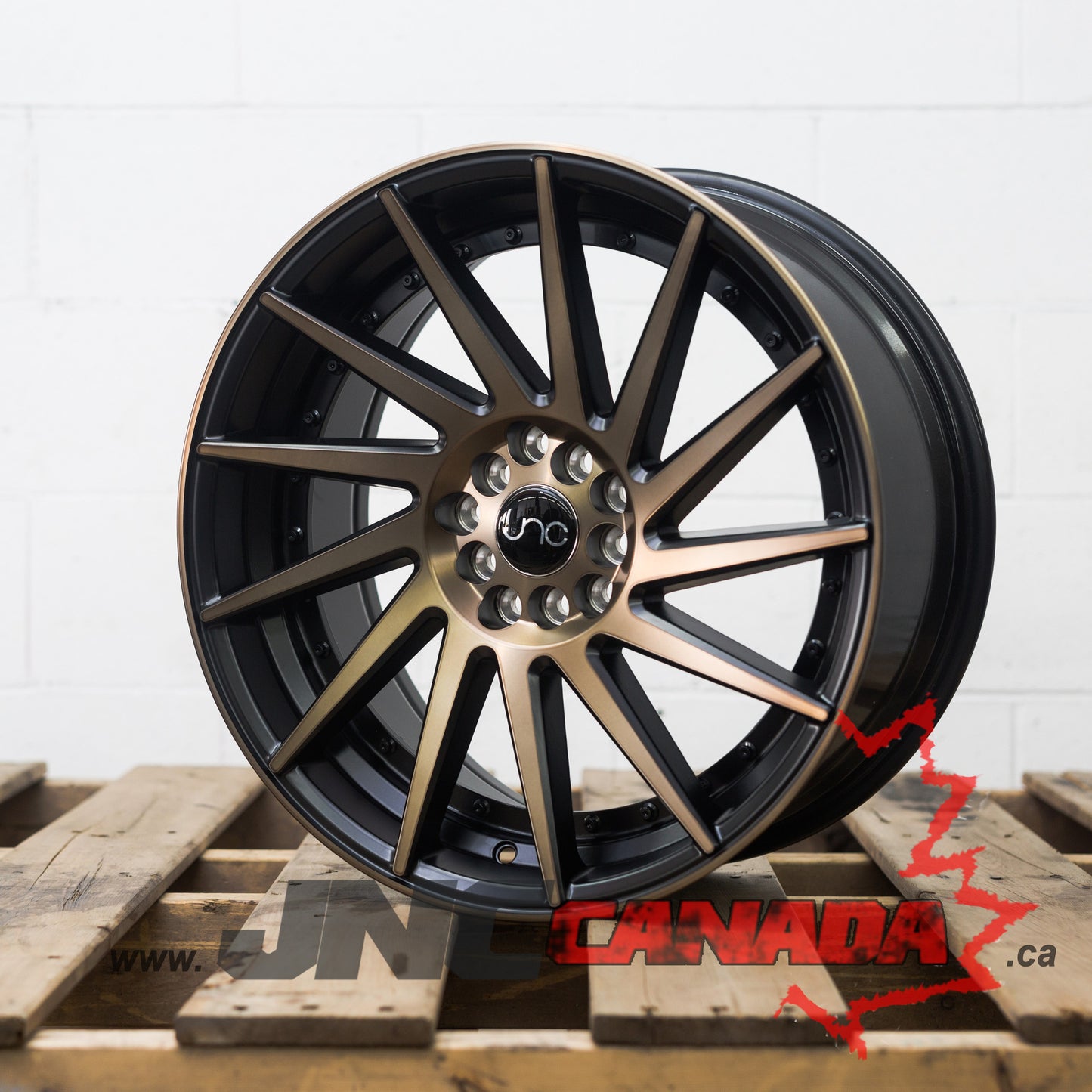 JNC 051 - Matte Black w/ Bronze Face & Black Rivets