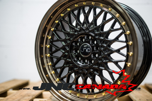 JNC 031 - Matte Black w/ Machined Bronze Lip & Gold Rivets