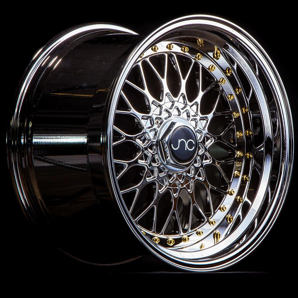 JNC 004 - Platinum w/ Gold Rivets