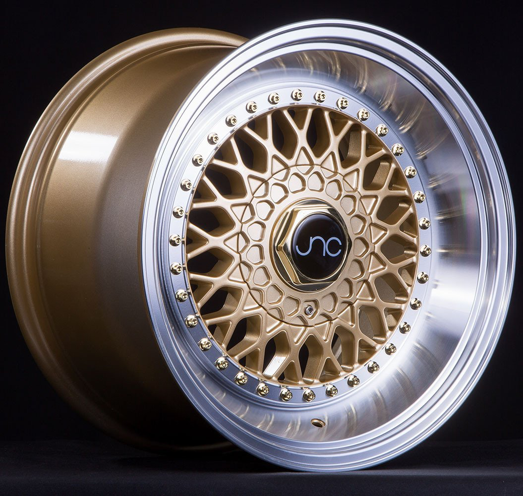 JNC 004S - Gold w/ Machined Lip & Gold Rivets