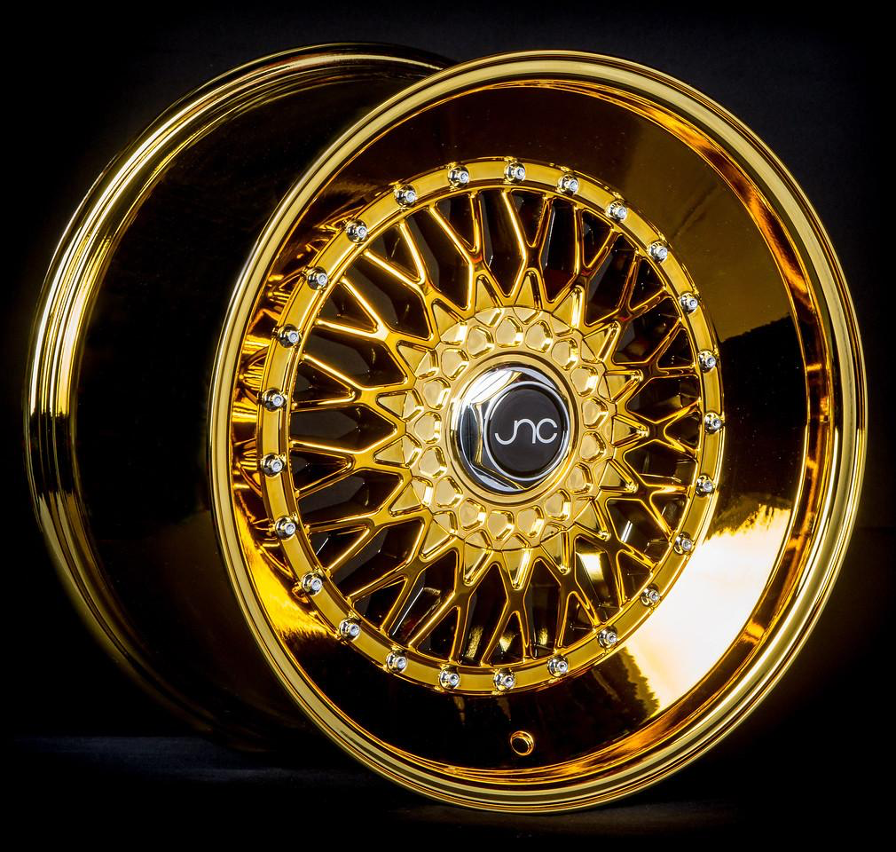 JNC 004S - Platinum Gold w/ Chrome Rivets