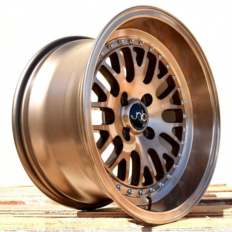 JNC 001 - Transparent Bronze w/ Chrome Rivets