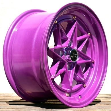 JNC 025 - Candy Purple & Gold Rivets