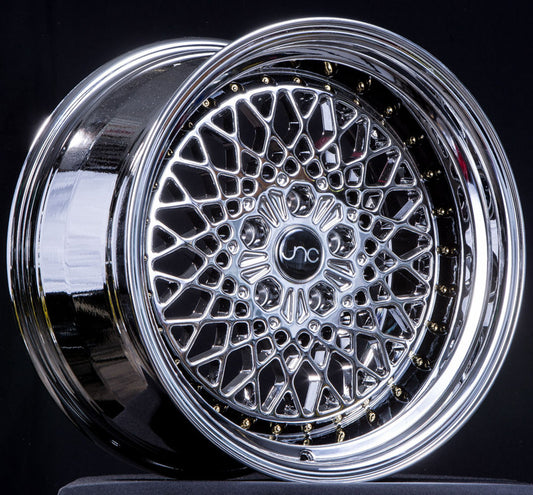 JNC 045 - Platinum w/ Gold Rivets