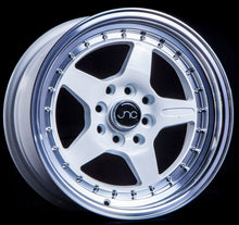 JNC 009 - White w/ Machined Lip & Chrome Rivets
