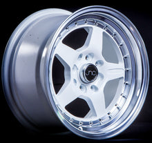 JNC 009 - White w/ Machined Lip & Chrome Rivets