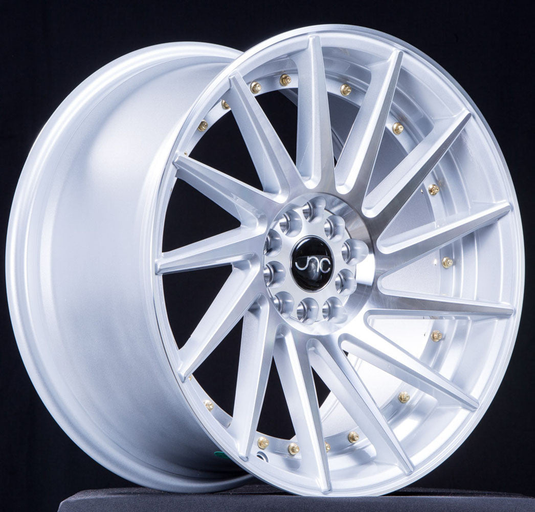 JNC 051 - Silver Machine Face /Gold Rivets