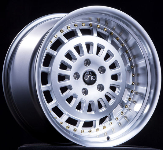 JNC 046 - Silver Machined Lip w/ Gold Rivets