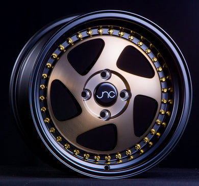 JNC 034 - Matte Bronze w/ Black Lip & Gold Rivets