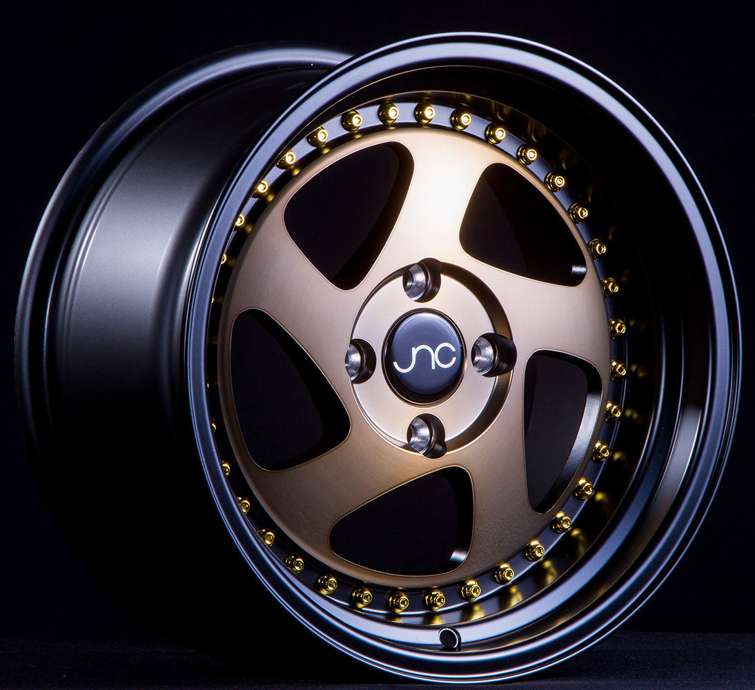 JNC 034 - Matte Bronze w/ Black Lip & Gold Rivets