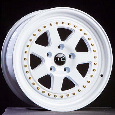 JNC 048 - White W/ Gold Rivets
