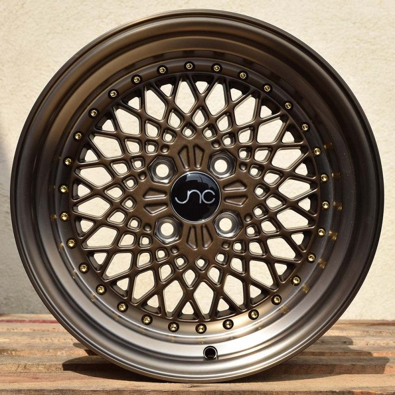 JNC 045 - Machined Bronze w/ Gold Rivets