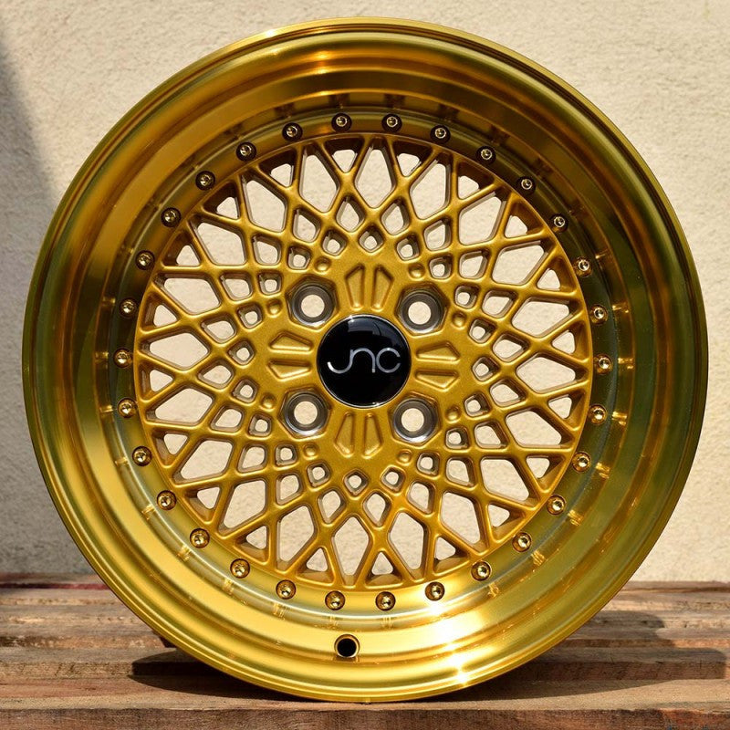 JNC 045 - Transparent Gold w/ Gold Rivets