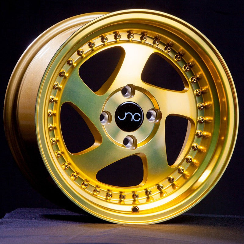 JNC 034 - Transparent Gold w/ Gold Rivets