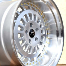 JNC 046 - Silver Machined Lip w/ Gold Rivets
