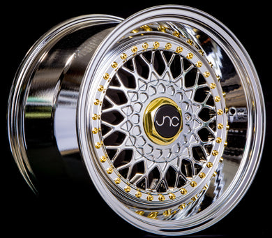 JNC 004S - Platinum w/ Gold Rivets