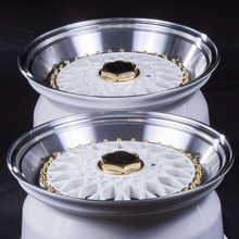 JNC 004S -  White w/ Machine Lip & Gold Rivets
