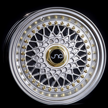 JNC 004S - Silver w/  Machined Lip & Gold Rivets